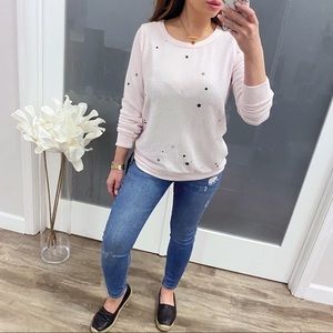 NWT Chaser Star Light Pink Sweater